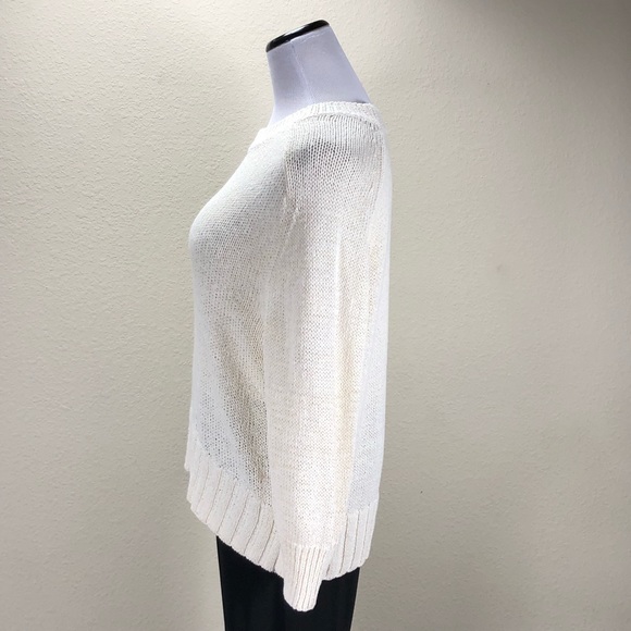 Gap Cream 3/4 Sleeve Loose Fitting Sweater - Picture 2 of 5